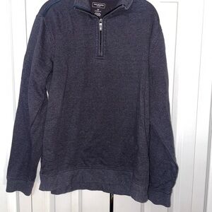 Men's Van Heusen(flex) Navy Quarter -Zip Sweater
